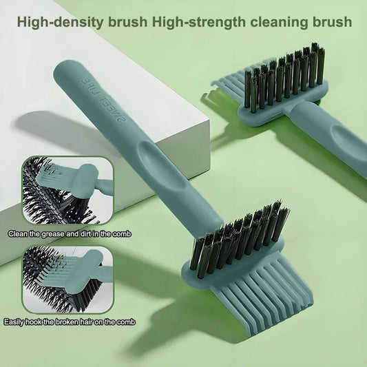 Dual-Action Hair Comb And Brush Cleaning Tool - Hairbrush Cleaner Rake with Brush Cleaning Solution for Salon Quality Care Greenset59 Shop