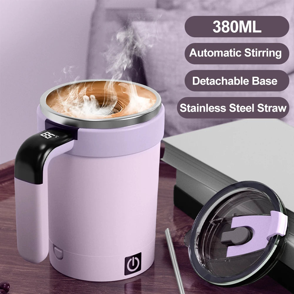 Automatic Stirring Cup Rechargeable Magnetic Mixer Electric Stirring Mugs Stainless Steel Coffee Mug Rotating Magnetic Tumbler Greenset59 Shop