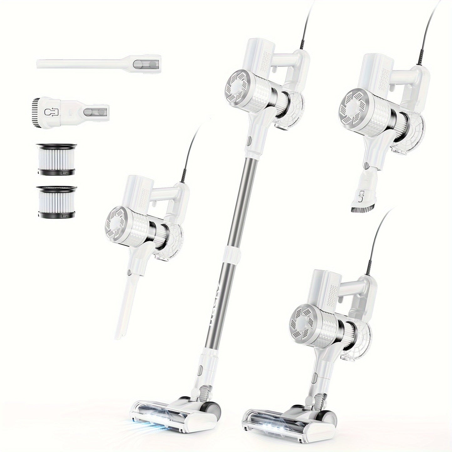 Corded Vacuum Cleaner, Powerful 20Kpa Suction, With LED Light, 6-in-1 Corded Stick Vacuum Cleaner, Suitable For Pet Hair On Carpets And Hard Floors, 600-watt Handheld Vacuum Cleaner Greenset59 Shop