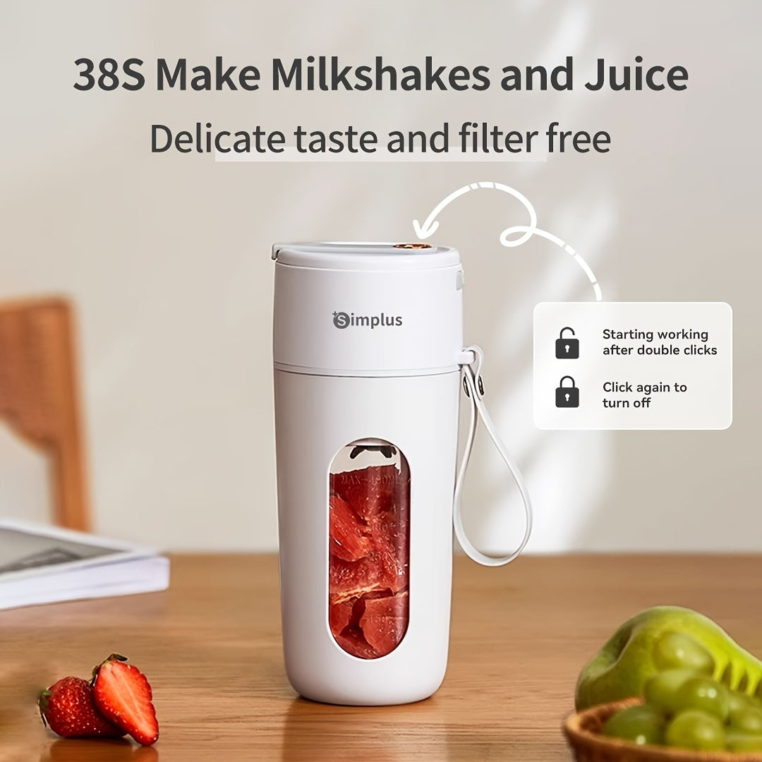 Simplus Portable Blender - 13.53oz Capacity, Quick Ice Crush in 38 Seconds, Stainless Steel Blades, USB Rechargeable, Easy Clean, Compact Kitchen Gadget Greenset59 Shop