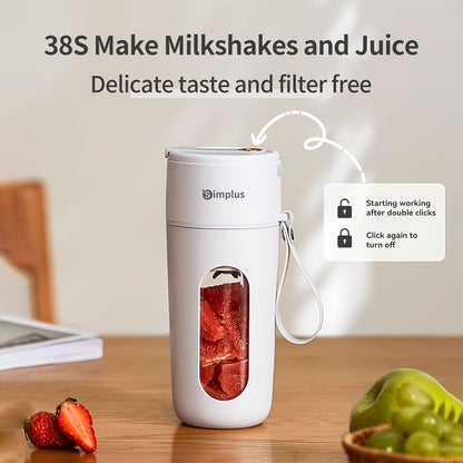 Simplus Portable Blender - 13.53oz Capacity, Quick Ice Crush in 38 Seconds, Stainless Steel Blades, USB Rechargeable, Easy Clean, Compact Kitchen Gadget Greenset59 Shop