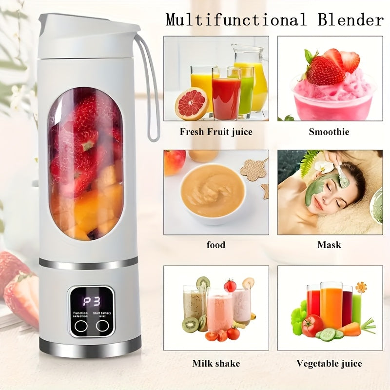 Portable Blender For Shakes And Smoothies With 16 Oz BPA Free Travel Cup And Lid, Durable Blades For Powerful Blending, For Outings, Travel, Home And Office Use Greenset59 Shop