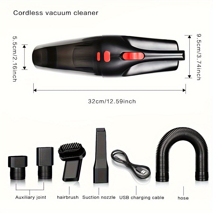CascadeVac Cordless Car Vacuum Cleaner - Big Suction, Large Capacity, USB Rechargeable, Ideal for Home and Car/Office Cleaning, Portable with Crevice Tool, Car Vacuum Cleaner | Modern Vacuum | Durable Plastic Body, Vacuum Cle Greenset59 Shop