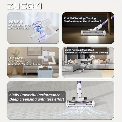 Corded Vacuum Cleaner, Powerful 20Kpa Suction, With LED Light, 6-in-1 Corded Stick Vacuum Cleaner, Suitable For Pet Hair On Carpets And Hard Floors, 600-watt Handheld Vacuum Cleaner Greenset59 Shop