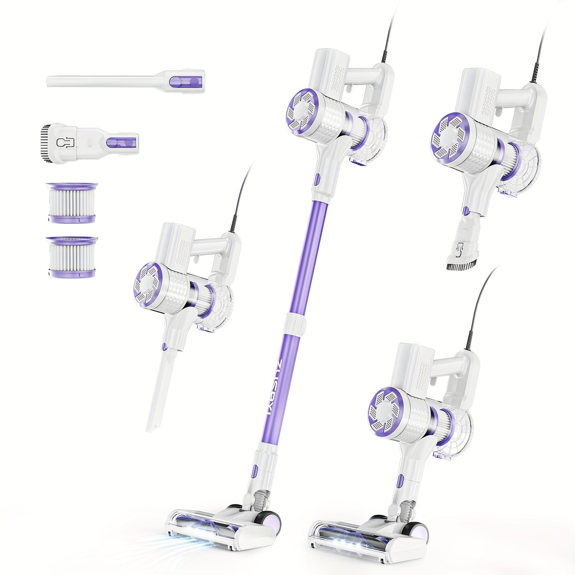 Corded Vacuum Cleaner, Powerful 20Kpa Suction, With LED Light, 6-in-1 Corded Stick Vacuum Cleaner, Suitable For Pet Hair On Carpets And Hard Floors, 600-watt Handheld Vacuum Cleaner Greenset59 Shop