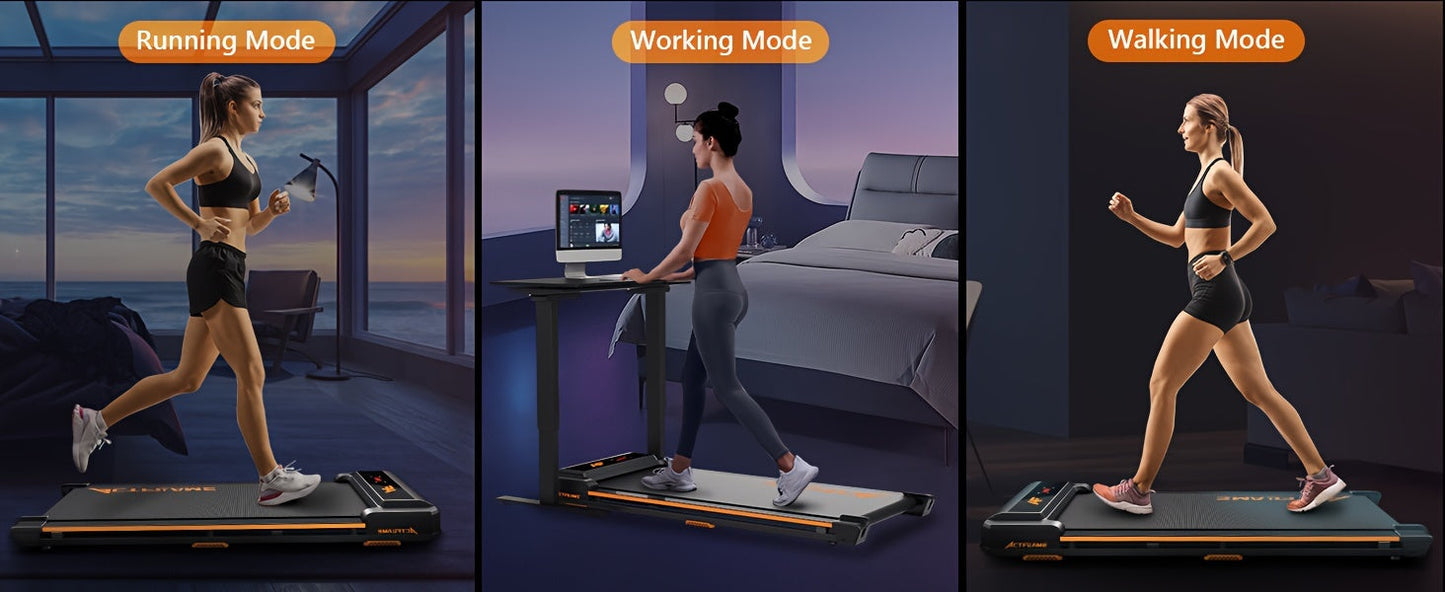 Kerdom 1pc Under-Desk Treadmill, 2-in-1 Portable Running Machine, For Home & Office Use, With Remote Control, 265lbs Capacity, For Walking & Jogging Greenset59 Shop