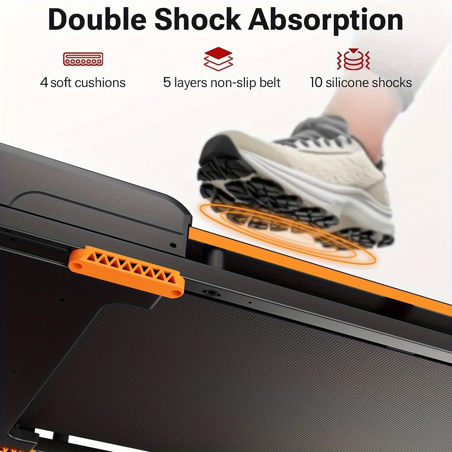 Kerdom 1pc Under-Desk Treadmill, 2-in-1 Portable Running Machine, For Home & Office Use, With Remote Control, 265lbs Capacity, For Walking & Jogging Greenset59 Shop