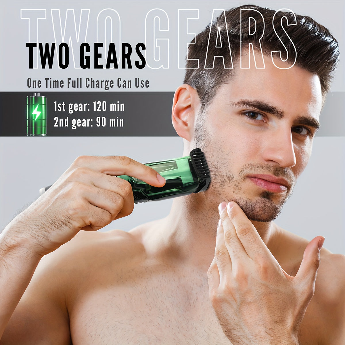 Men's Beard Shaver Groin & Body Grooming Trimmer Professional Cordless Hair Clipper With Vacuum Cleaner Father's Day Gift Greenset59 Shop