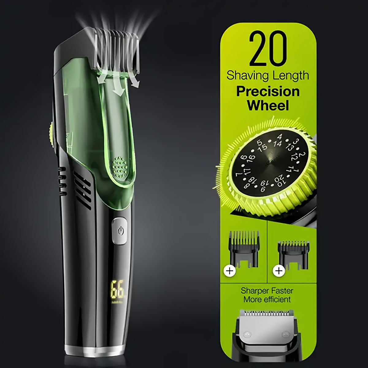 Men's Beard Shaver Groin & Body Grooming Trimmer Professional Cordless Hair Clipper With Vacuum Cleaner Father's Day Gift Greenset59 Shop