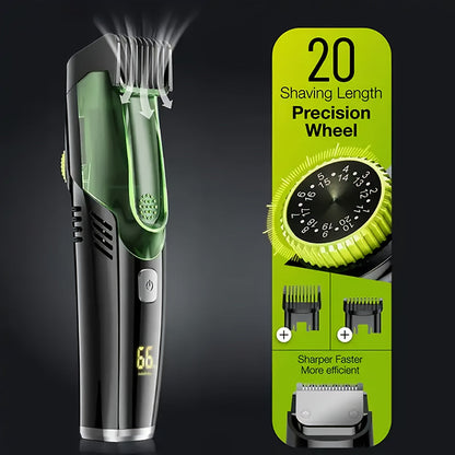 Men's Beard Shaver Groin & Body Grooming Trimmer Professional Cordless Hair Clipper With Vacuum Cleaner Father's Day Gift Greenset59 Shop