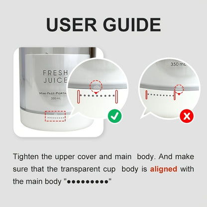 Mini Blender Portable 350ml Sans Fil USB - Mixeur Fruits Rechargeable Gisay