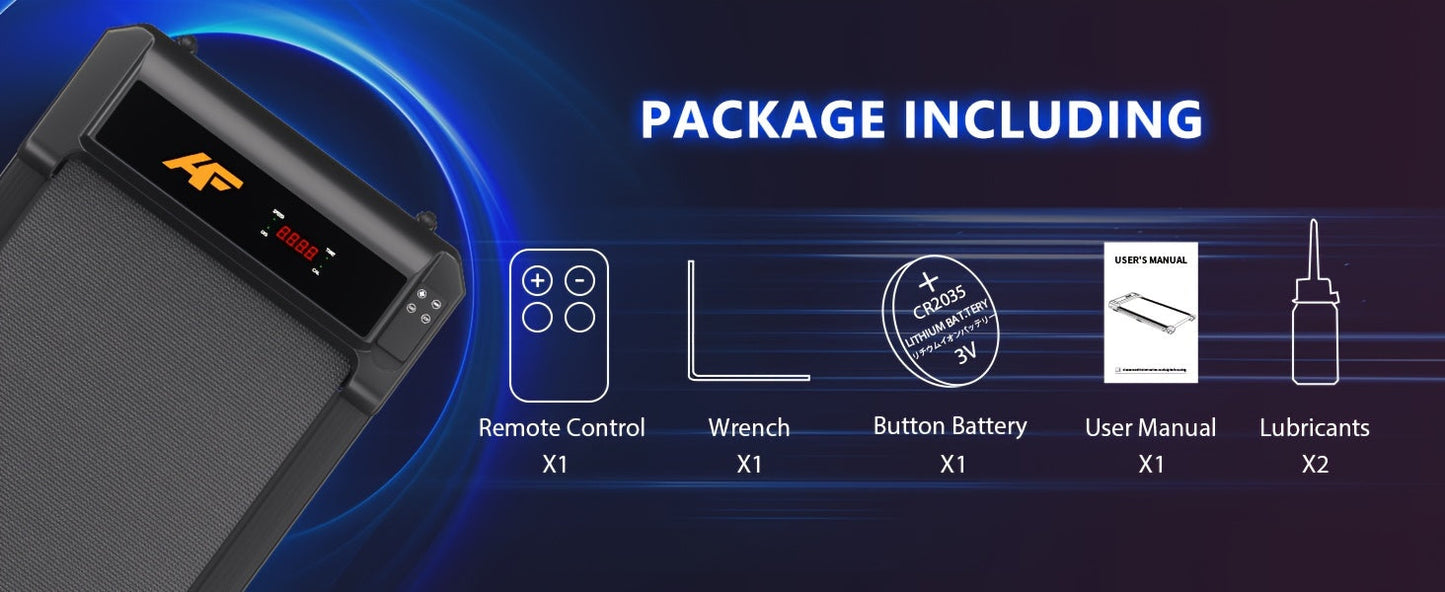 Kerdom 1pc Under-Desk Treadmill, 2-in-1 Portable Running Machine, For Home & Office Use, With Remote Control, 265lbs Capacity, For Walking & Jogging Greenset59 Shop