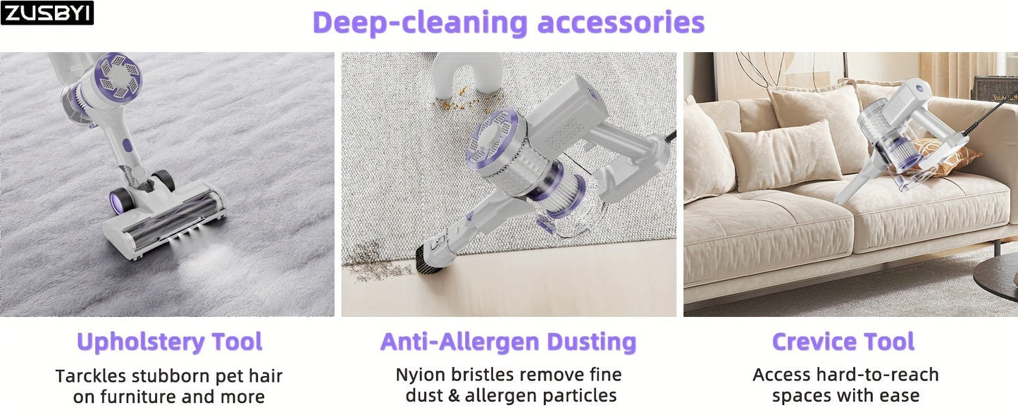 Corded Vacuum Cleaner, Powerful 20Kpa Suction, With LED Light, 6-in-1 Corded Stick Vacuum Cleaner, Suitable For Pet Hair On Carpets And Hard Floors, 600-watt Handheld Vacuum Cleaner Greenset59 Shop