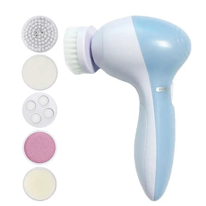 Electric Facial Cleaner 5 IN 1 Face Cleansing Brush Wash Machine Spa Skin Care Massager Blackhead Cleaning Facial Cleanser Tools Greenset59 Shop