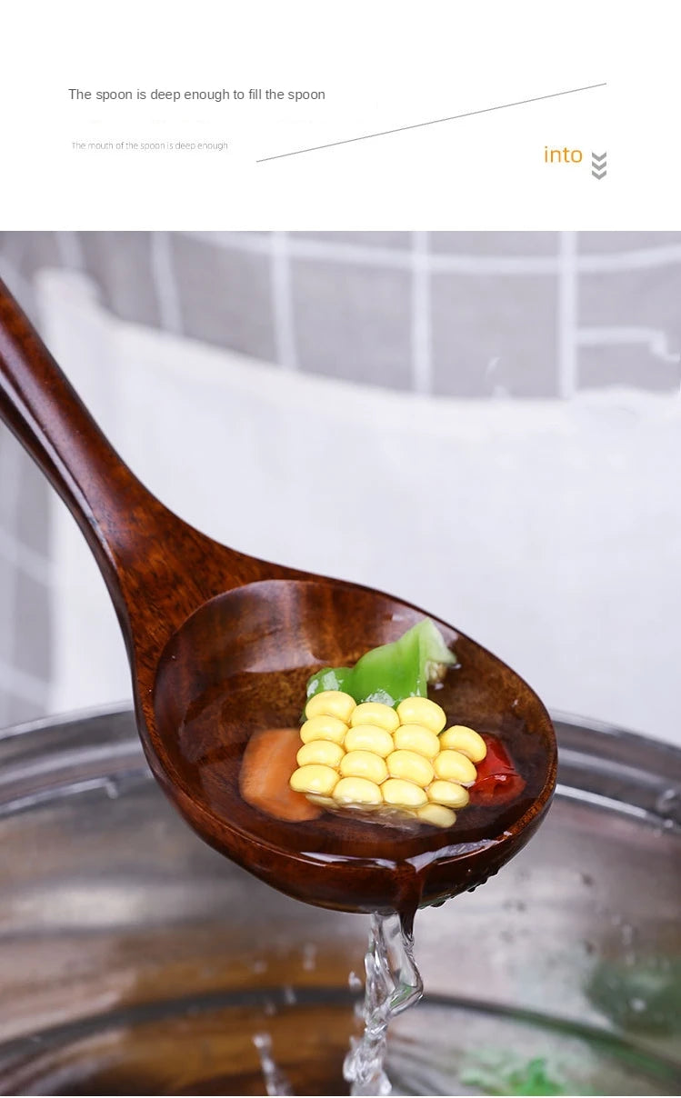 Eco-Friendly Teak Wood Cooking Utensil Set - Spatula & Rice Scoop