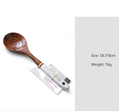 Eco-Friendly Teak Wood Cooking Utensil Set - Spatula & Rice Scoop