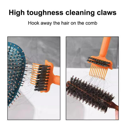 Dual-Action Hair Comb And Brush Cleaning Tool - Hairbrush Cleaner Rake with Brush Cleaning Solution for Salon Quality Care Greenset59 Shop