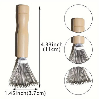3pcs Hair Brush Cleaner Tool Set Wooden Handle Mini Hair Dirt Remover Brushes with Metal Wire Rake for Removing Hairs Dust Dirt Greenset59 Shop