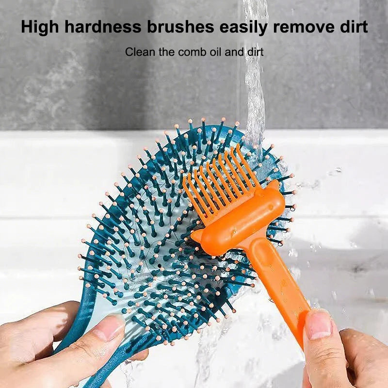 Dual-Action Hair Comb And Brush Cleaning Tool - Hairbrush Cleaner Rake with Brush Cleaning Solution for Salon Quality Care Greenset59 Shop