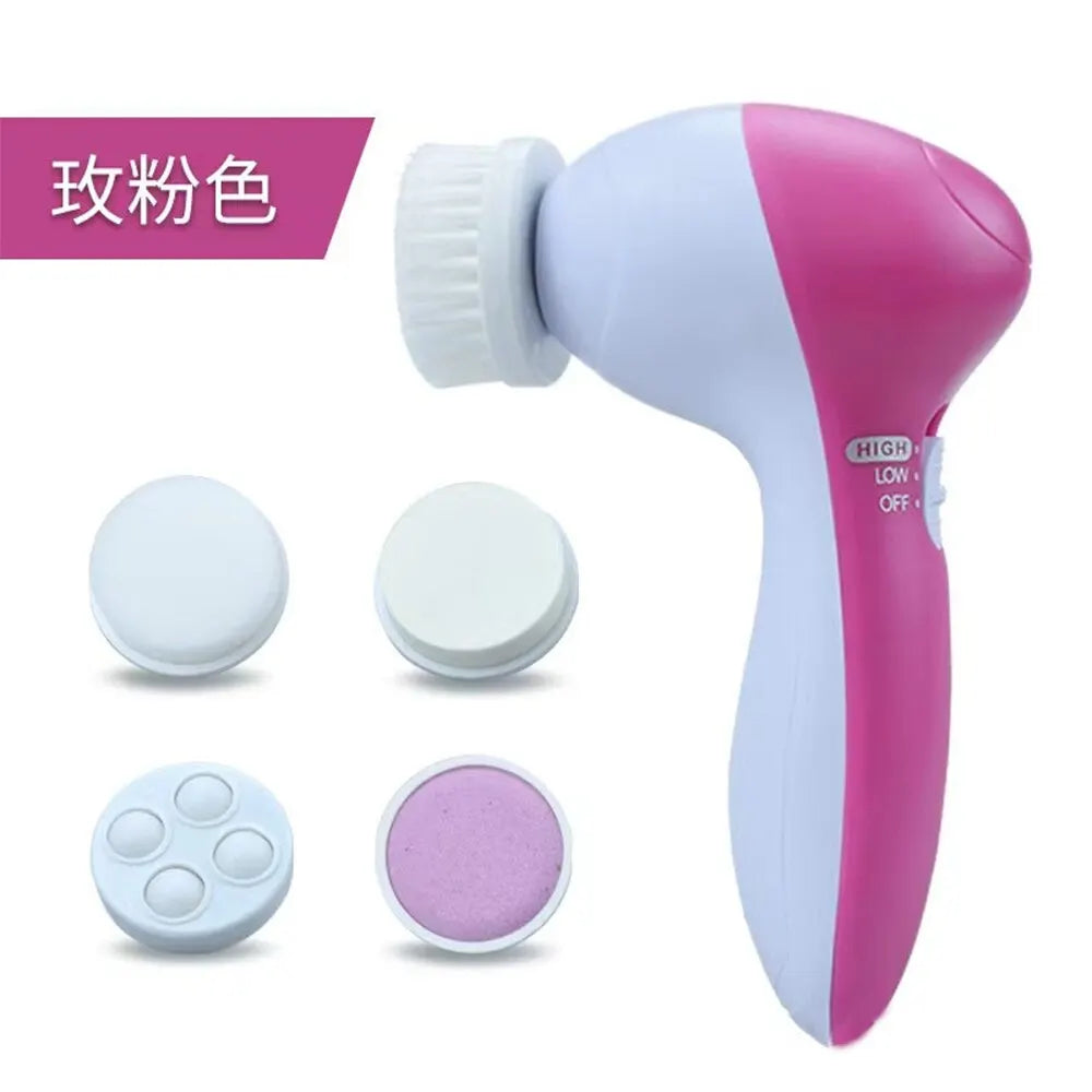 Electric Facial Cleaner 5 IN 1 Face Cleansing Brush Wash Machine Spa Skin Care Massager Blackhead Cleaning Facial Cleanser Tools Greenset59 Shop
