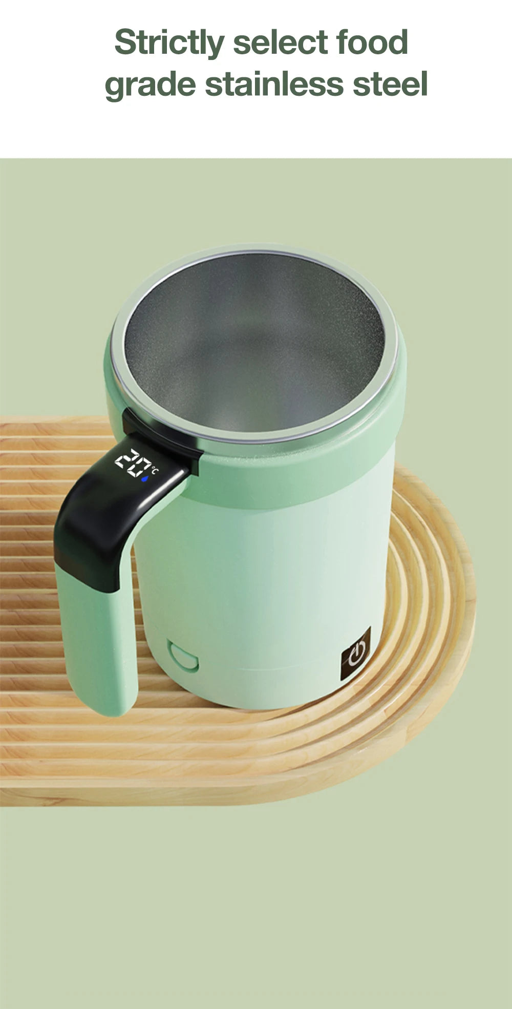 Automatic Stirring Cup Rechargeable Magnetic Mixer Electric Stirring Mugs Stainless Steel Coffee Mug Rotating Magnetic Tumbler Greenset59 Shop
