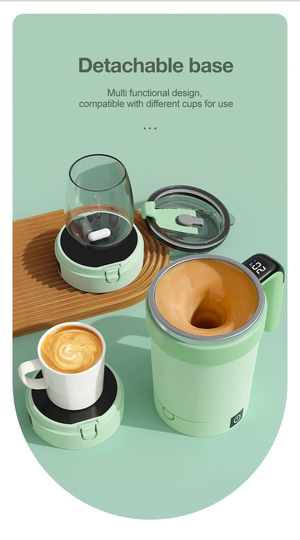 Automatic Stirring Cup Rechargeable Magnetic Mixer Electric Stirring Mugs Stainless Steel Coffee Mug Rotating Magnetic Tumbler Greenset59 Shop