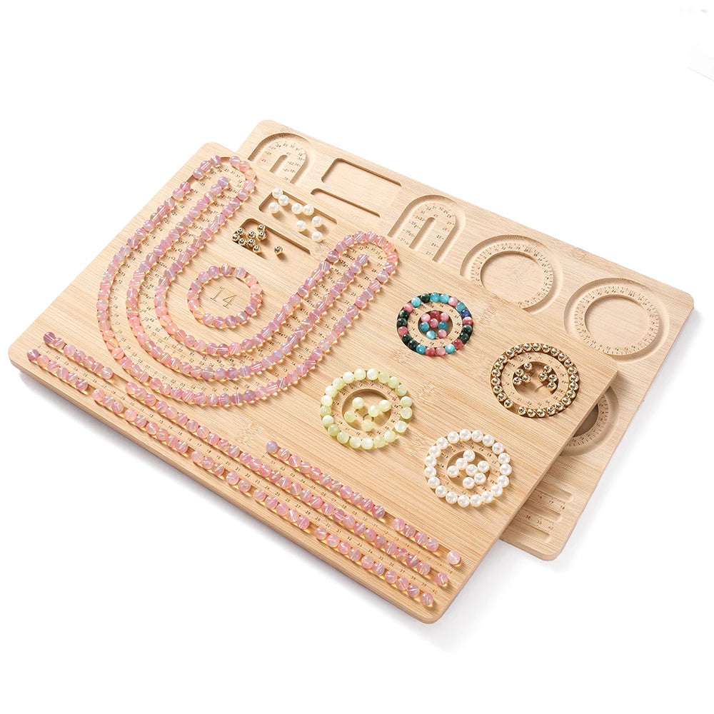 Eco-Friendly Bamboo Bead Board Perfect Tool for Jewelry Making and Beading Projects Bracelet Necklaces Design Beading Mats Trays Greenset59 Shop