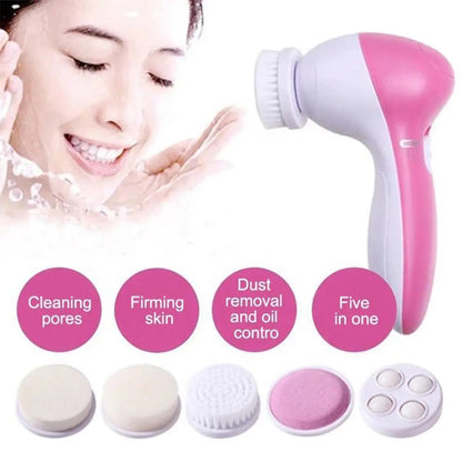 Electric Facial Cleaner 5 IN 1 Face Cleansing Brush Wash Machine Spa Skin Care Massager Blackhead Cleaning Facial Cleanser Tools Greenset59 Shop