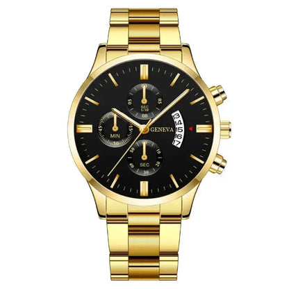 Fashion Mens Watches Luxury Silver Stainless Steel Quartz Wrist Watch Man Business Watch for Men Calendar Clock Reloj Hombre Greenset59 Shop