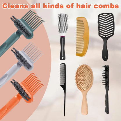 Dual-Action Hair Comb And Brush Cleaning Tool - Hairbrush Cleaner Rake with Brush Cleaning Solution for Salon Quality Care Greenset59 Shop
