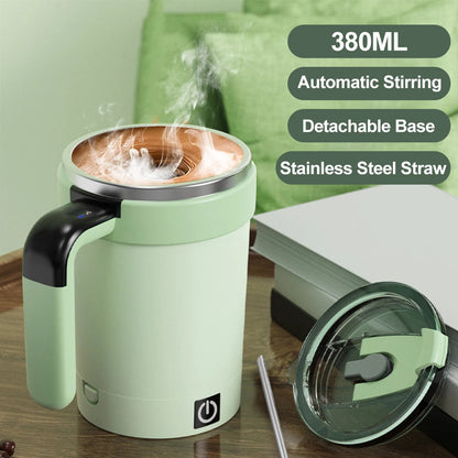 Automatic Stirring Cup Rechargeable Magnetic Mixer Electric Stirring Mugs Stainless Steel Coffee Mug Rotating Magnetic Tumbler Greenset59 Shop