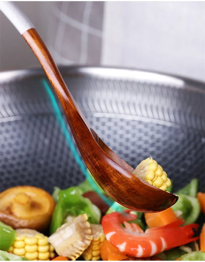 Eco-Friendly Teak Wood Cooking Utensil Set - Spatula & Rice Scoop