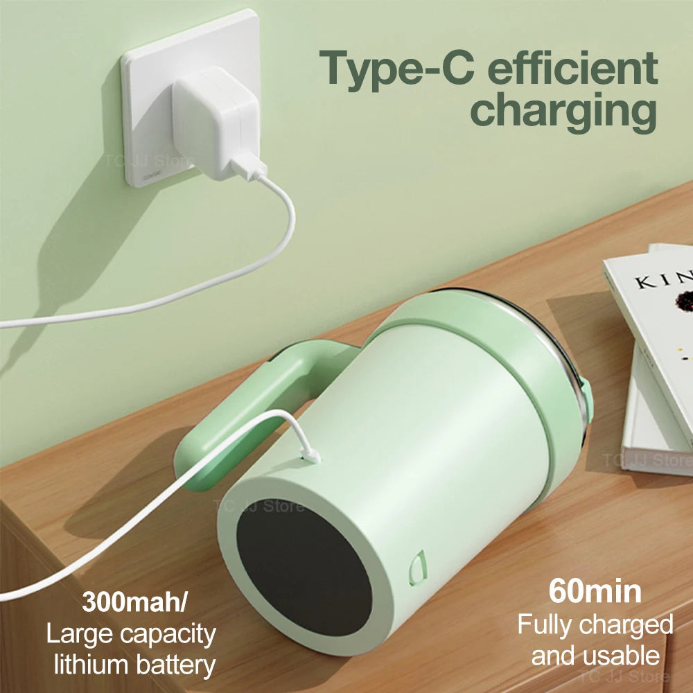 Automatic Stirring Cup Rechargeable Magnetic Mixer Electric Stirring Mugs Stainless Steel Coffee Mug Rotating Magnetic Tumbler Greenset59 Shop