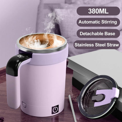 Automatic Stirring Cup Rechargeable Magnetic Mixer Electric Stirring Mugs Stainless Steel Coffee Mug Rotating Magnetic Tumbler Greenset59 Shop