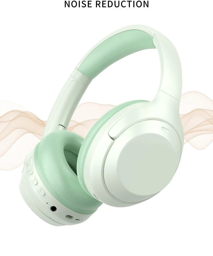 Subwoofer Gaming Wireless Bluetooth Headphones Over Ear HIFI Stereo Headset Noise Reduction Sports Earphones Music Player HD Mic Greenset59 Shop