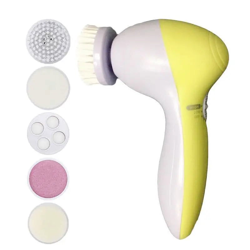 Electric Facial Cleaner 5 IN 1 Face Cleansing Brush Wash Machine Spa Skin Care Massager Blackhead Cleaning Facial Cleanser Tools Greenset59 Shop