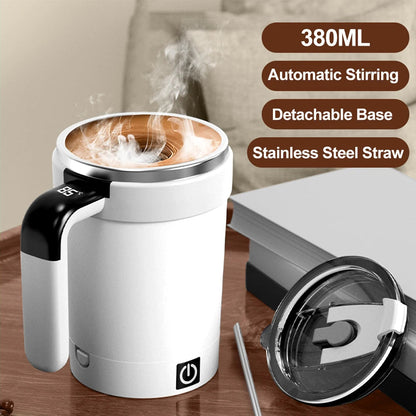 Automatic Stirring Cup Rechargeable Magnetic Mixer Electric Stirring Mugs Stainless Steel Coffee Mug Rotating Magnetic Tumbler Greenset59 Shop