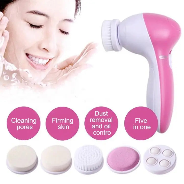 Electric Facial Cleaner 5 IN 1 Face Cleansing Brush Wash Machine Spa Skin Care Massager Blackhead Cleaning Facial Cleanser Tools Greenset59 Shop