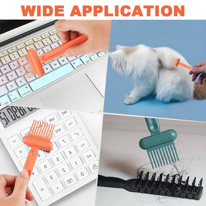 Dual-Action Hair Comb And Brush Cleaning Tool - Hairbrush Cleaner Rake with Brush Cleaning Solution for Salon Quality Care Greenset59 Shop