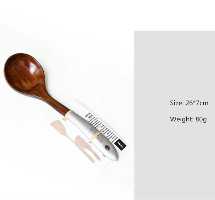 Eco-Friendly Teak Wood Cooking Utensil Set - Spatula & Rice Scoop