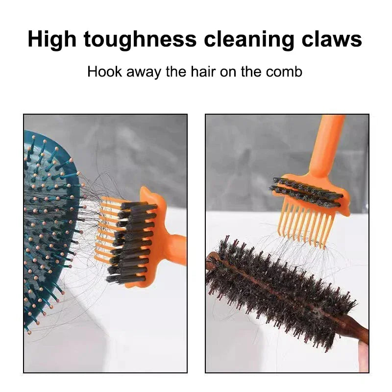Dual-Action Hair Comb And Brush Cleaning Tool - Hairbrush Cleaner Rake with Brush Cleaning Solution for Salon Quality Care Greenset59 Shop