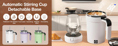Automatic Stirring Cup Rechargeable Magnetic Mixer Electric Stirring Mugs Stainless Steel Coffee Mug Rotating Magnetic Tumbler Greenset59 Shop