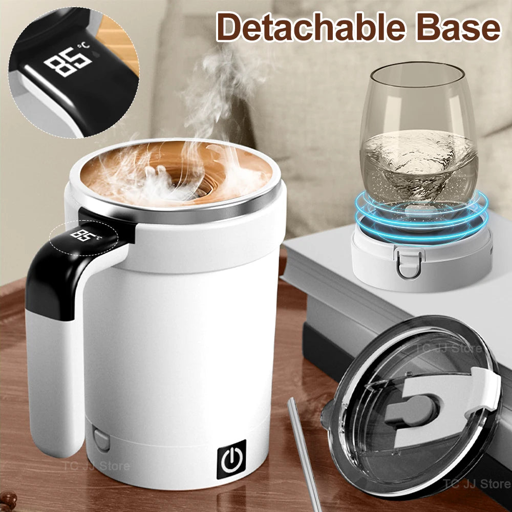 Automatic Stirring Cup Rechargeable Magnetic Mixer Electric Stirring Mugs Stainless Steel Coffee Mug Rotating Magnetic Tumbler Greenset59 Shop