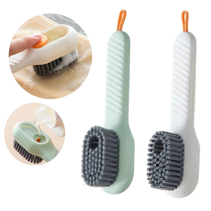 Cleaning Brush Soft Bristled Liquid Shoe Brush Long Handle Brush Clothes Brush Shoe Clothing Board Brush Household Cleaning Tool Greenset59 Shop