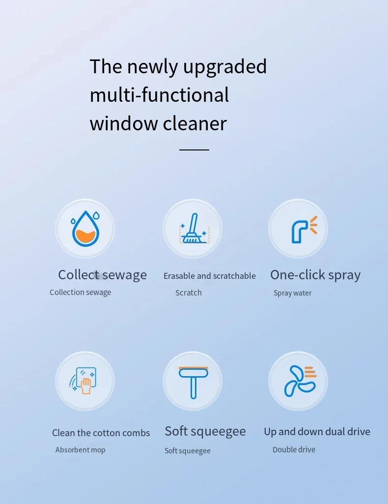 Multifunctional Electric Cordless Window Cleaner Machine White Cordless Rechargeable Automatic Portable Glass Cleaner Tools Greenset59 Shop