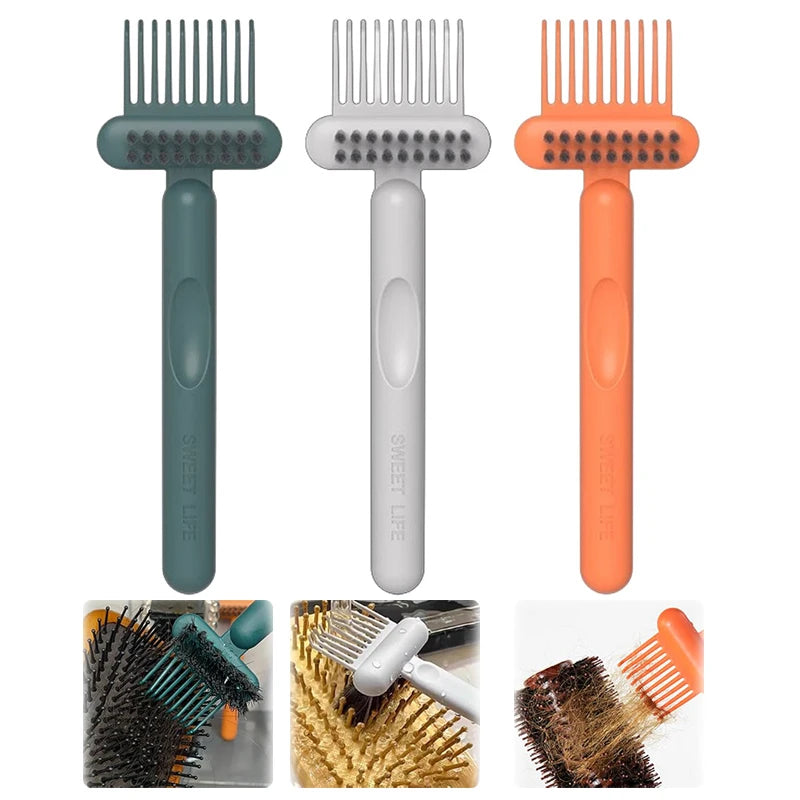 Dual-Action Hair Comb And Brush Cleaning Tool - Hairbrush Cleaner Rake with Brush Cleaning Solution for Salon Quality Care Greenset59 Shop