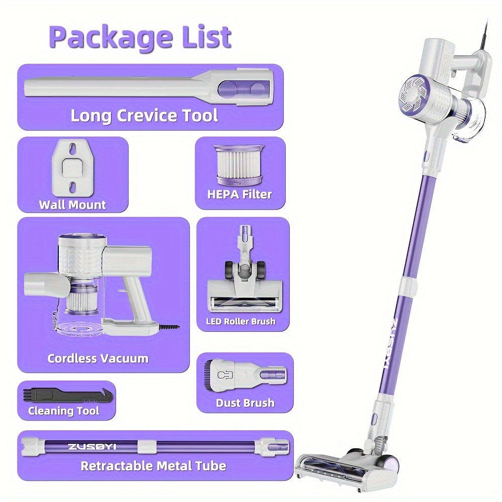 Corded Vacuum Cleaner, Powerful 20Kpa Suction, With LED Light, 6-in-1 Corded Stick Vacuum Cleaner, Suitable For Pet Hair On Carpets And Hard Floors, 600-watt Handheld Vacuum Cleaner Greenset59 Shop