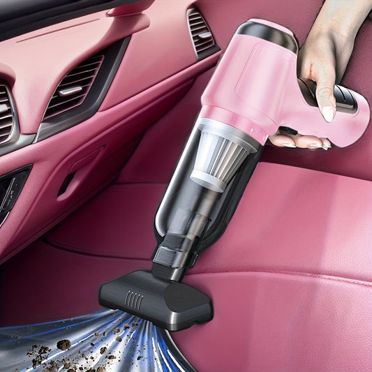 3-in-1 Pink Portable Handheld Wireless Vacuum Cleaner - Compact Car Vacuum with Strong Suction Power for Dry and Wet Cleaning - Cordless, Lightweight, and Easy to Use for Car Interiors and Tight Spaces Greenset59 Shop