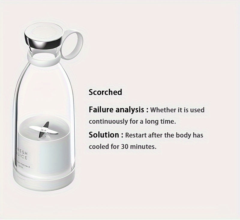 Mini Blender Portable 350ml Sans Fil USB - Mixeur Fruits Rechargeable Gisay